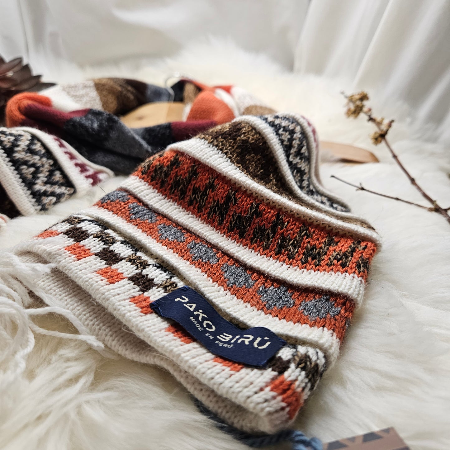 Ayllu – Peruaanse Alpaca Combi Muts/Sjaal