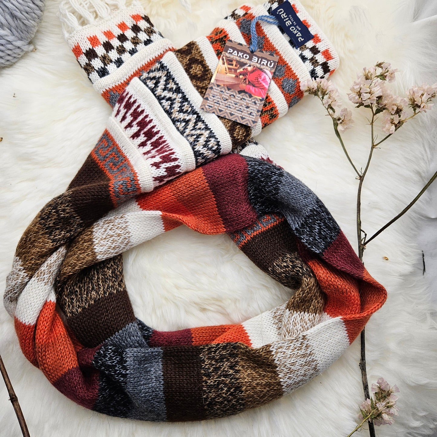 Ayllu – Peruaanse Alpaca Combi Muts/Sjaal