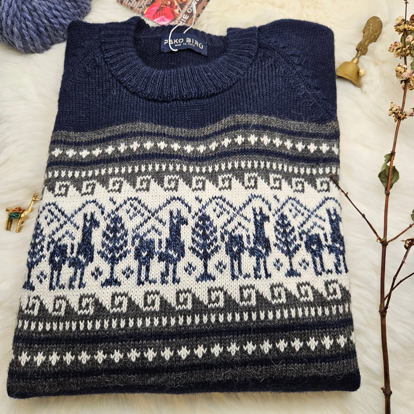 Tupac - Heren Traditionele Andean Alpaca Trui