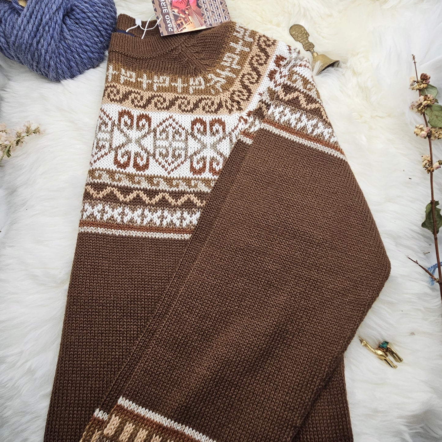 Tupac - Heren Traditionele Andean Alpaca Trui