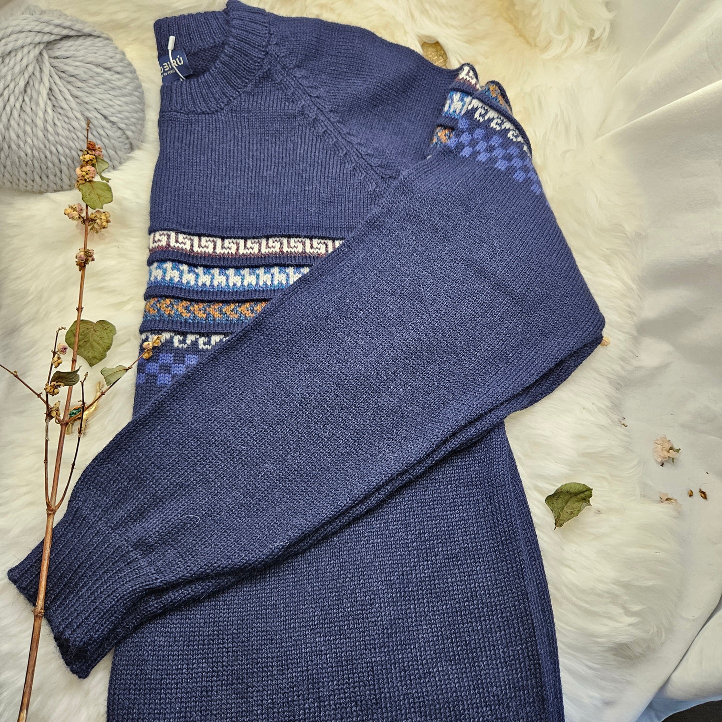 Tupac - Heren Traditionele Andean Alpaca Trui