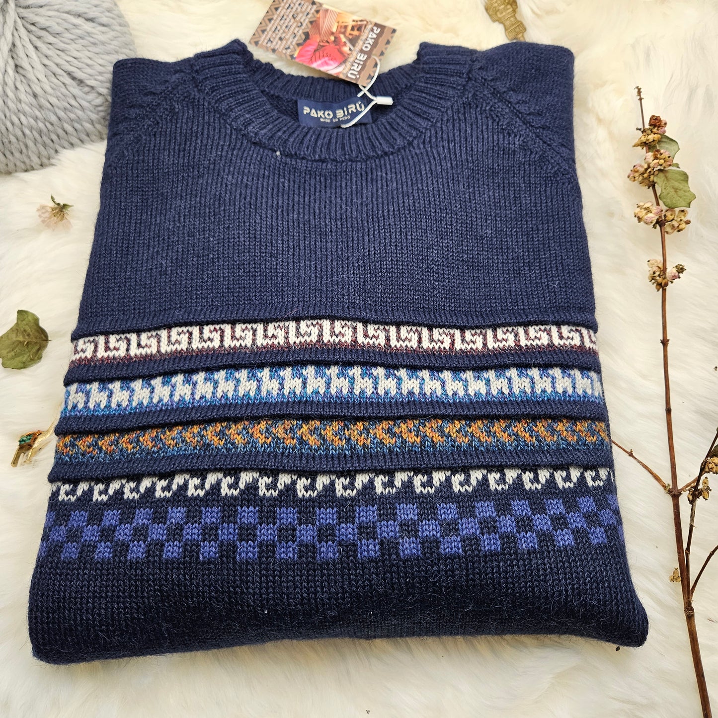 Tupac - Heren Traditionele Andean Alpaca Trui