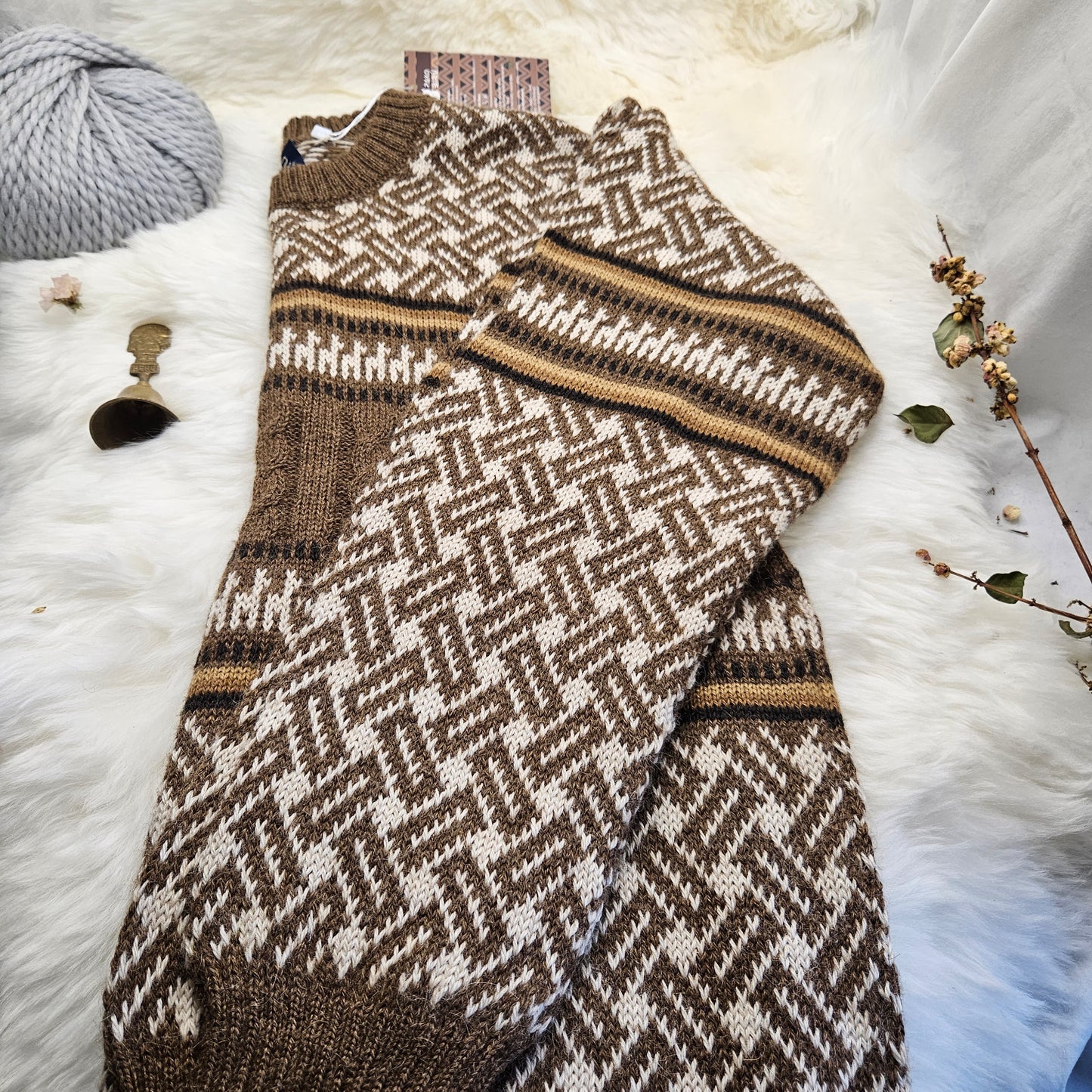Tupac - Heren Traditionele Andean Alpaca Trui