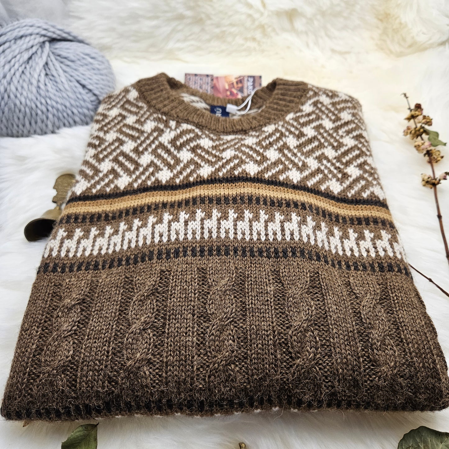 Tupac - Heren Traditionele Andean Alpaca Trui