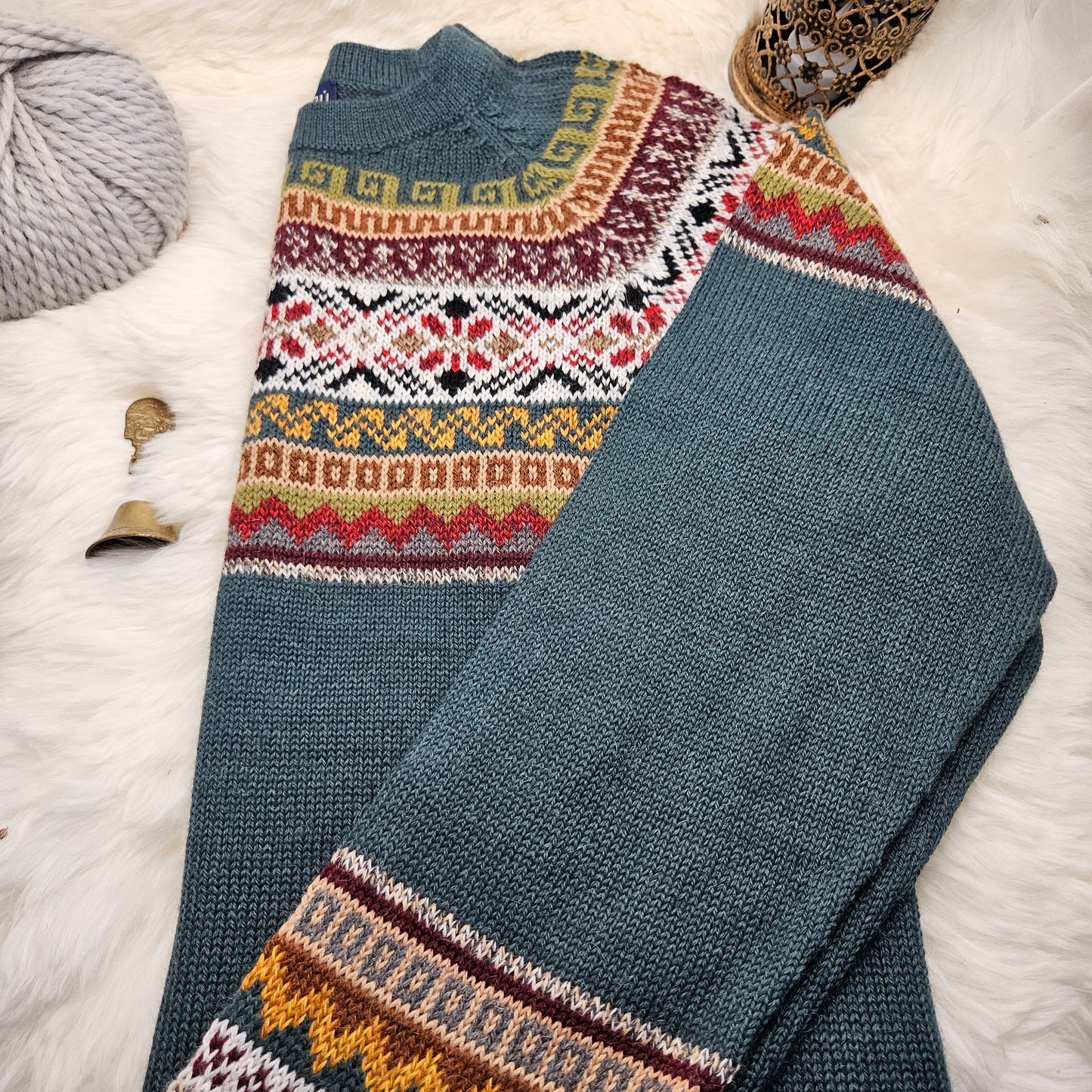 Tupac - Heren Traditionele Andean Alpaca Trui