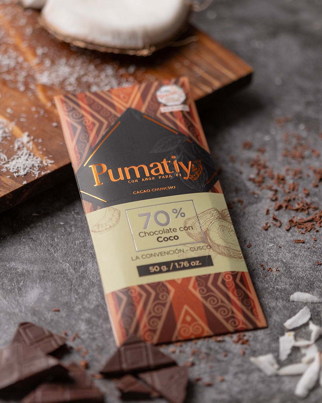 Chocolade 70% Chuncho Cacao + Kokos | 50g