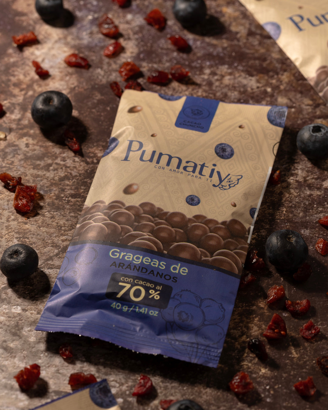 Blauwe bessen chocolade dragees