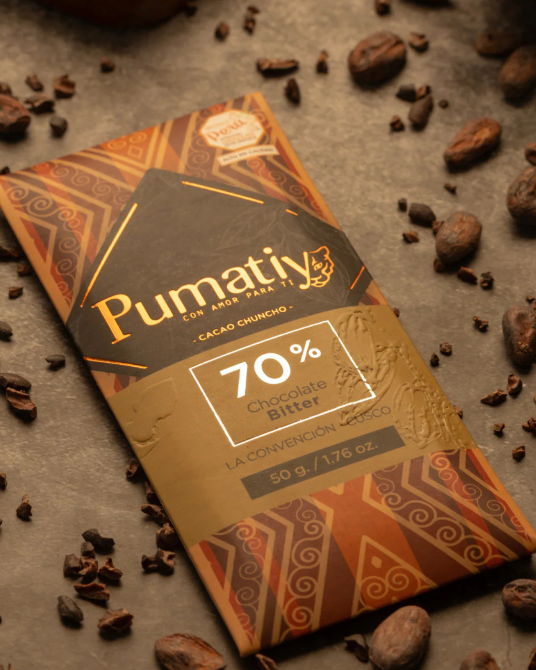 Chocolade 70% Bitter Chuncho Cacao + Bitter | 50g