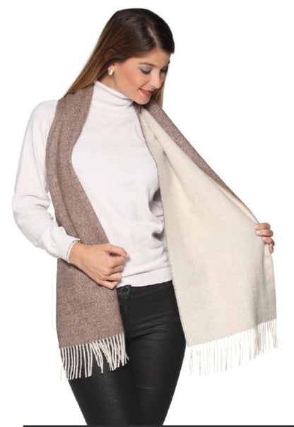 Esmeralda – Luxury Two-Colored Baby Alpaca Scarf