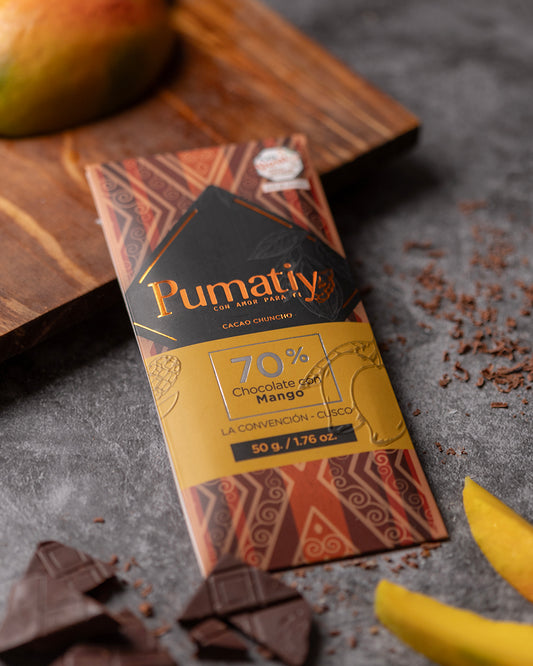 Chocolate 70% Chuncho Cacao + Mango | 50g